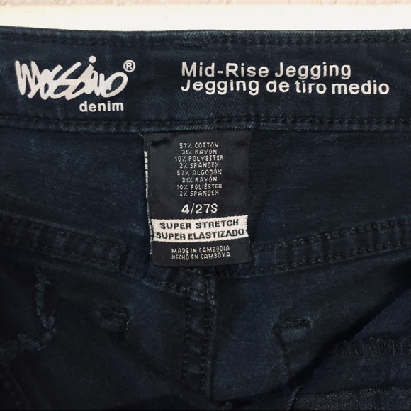 Mossimo Black Midrise Stretch Denim Jeggings 4/27S - Picture 10 of 10